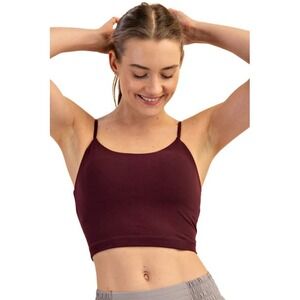 Offline By Aerie Hugger Sports Bra Women Small Burgundy Low Support Crop